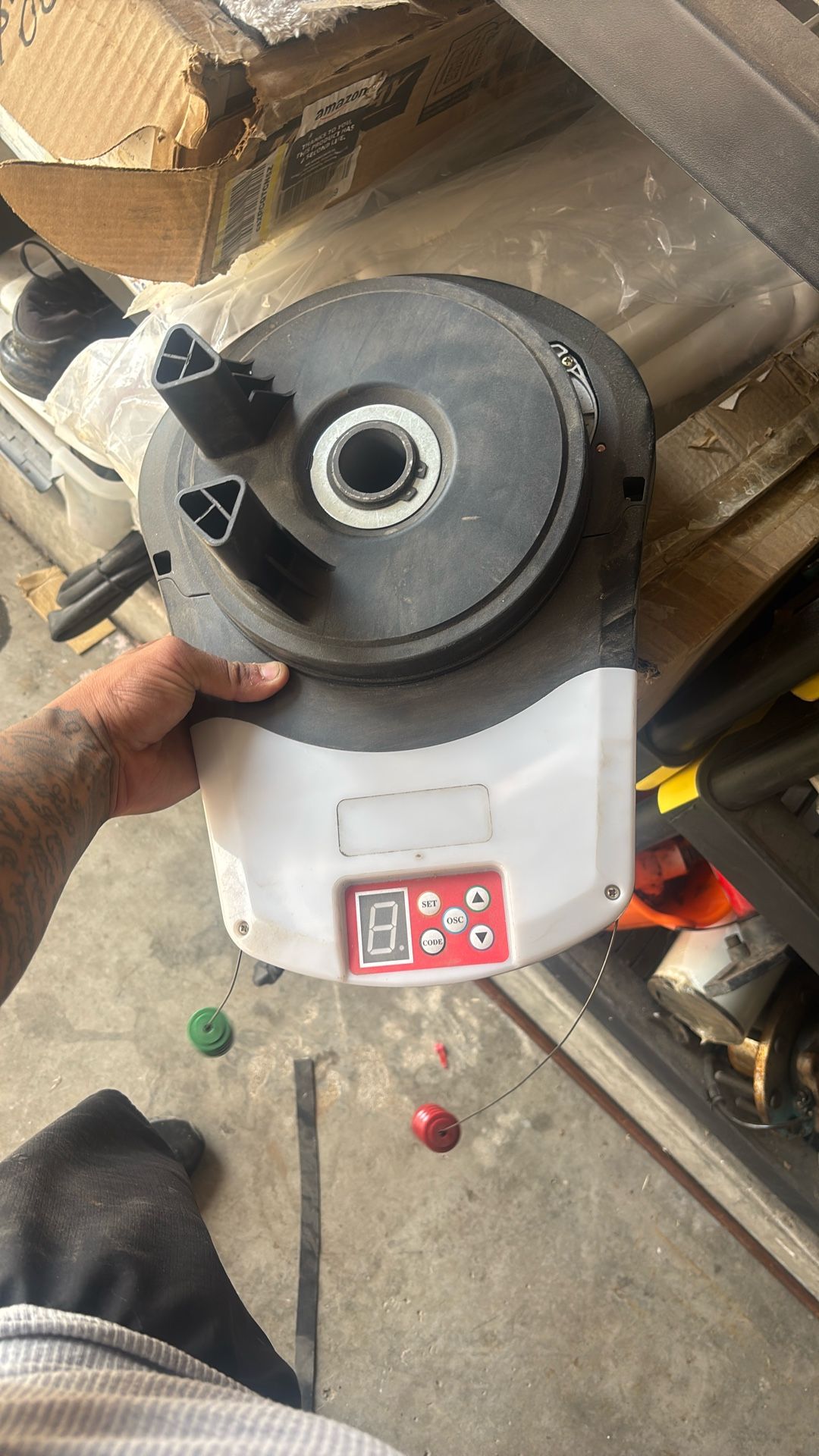 Automatic Roller Door Opener, 100W Electric Garage Roller Door Opener, Motor Motor Rolling w/ 2Remote Control for Garage Warehouse Store Barn Farm