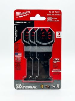 Milwaukee Universal Fit Multi-Material Oscillating Blades (3-Pack) – New