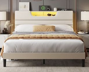 Queen Bed Frame With Led Lights Brand New In Box