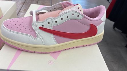Air Jordan 1 Low Pink Red White Sneakers