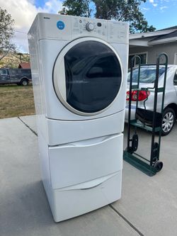 Kenmore gas dryer with pedestal