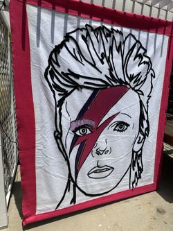Unique 7ft x 5ft Felt Artwork of David Bowie