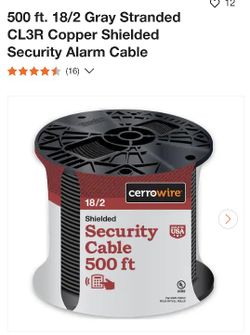 18/2 Security Cable - 500 Ft