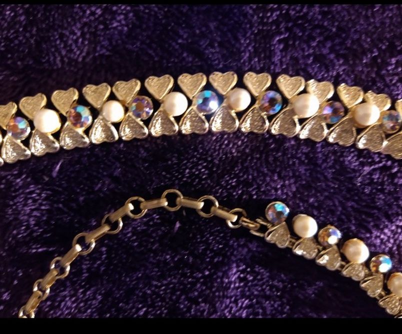 Pearls And Gemstones Choker/Bracelet
