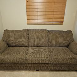 Brown Couch & Oversized Chair