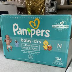 Pampers Size N (104 Ct)