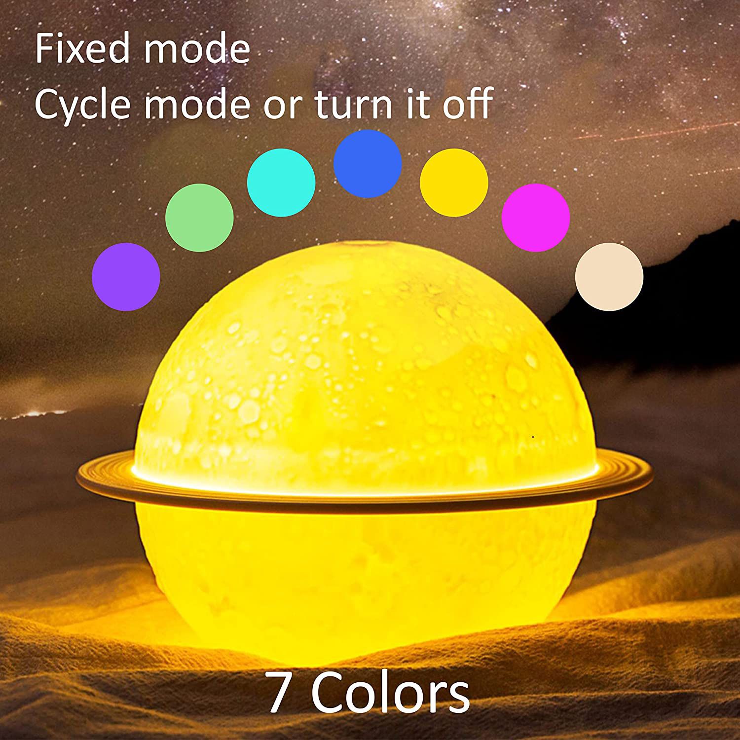 Moon Lamp Cool Mist Humidifier for Bedroom, 3-in-1 Galaxy Lamp Ultrasonic Humidifier & Essential Oil Diffuser for Baby, USB Personal Humidifiers with 