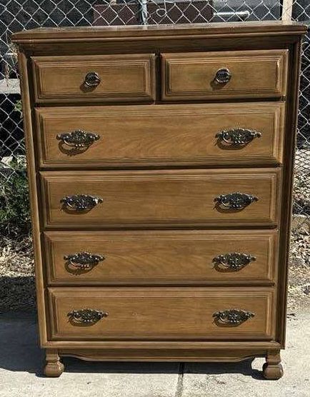 Solid Wood Dresser 47” Tall , 35 Wide , 19” In Depth 