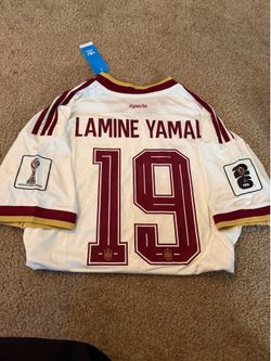 Spain white away jersey, Lamine Yamal