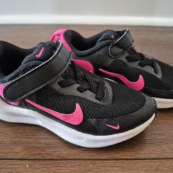 Nike Revolution 7 Black/Pink Girl's Shoes Sneakers Sz 9c FB7690-002