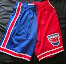 New Jersey Nets retro basketball shorts Mitchell And Ness New