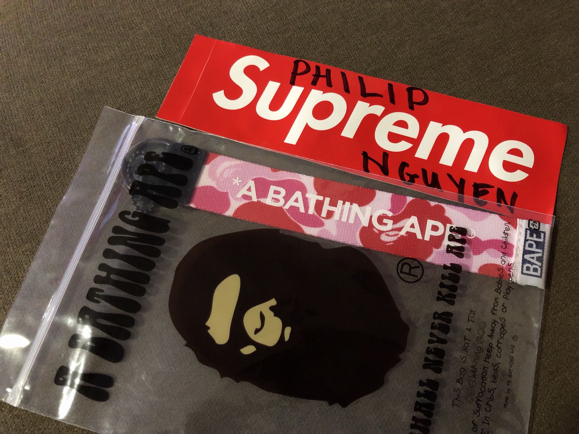 Bape ABC Hang Tags Key Chain green pink blue camo for Sale in Oakland, CA -  OfferUp
