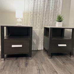 ✨ Real Wood + Real Marble Nightstands Set Of 2 – MUST GO ✨