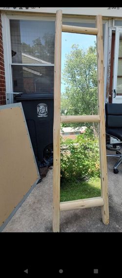 Wooden Ladder mirror - Pay at Pickup Only