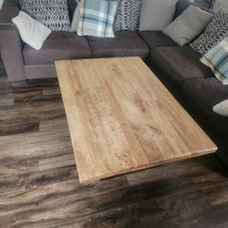 Three Piece L-shaped Couch With Coffee Table
