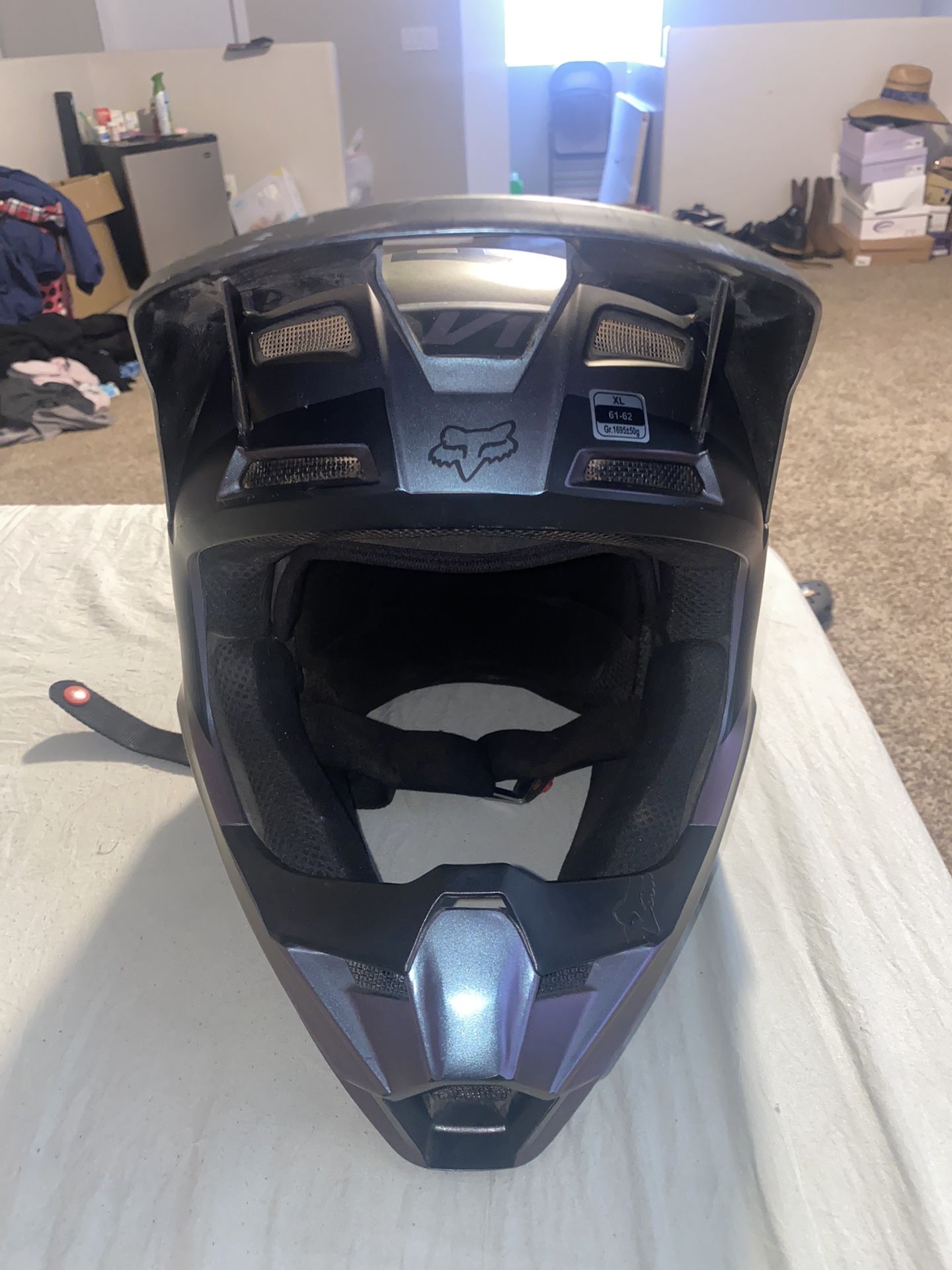 dirtbike helmet and goggles XL 