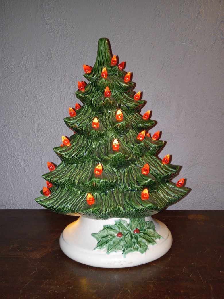 Vintage Light Up Christmas Tree