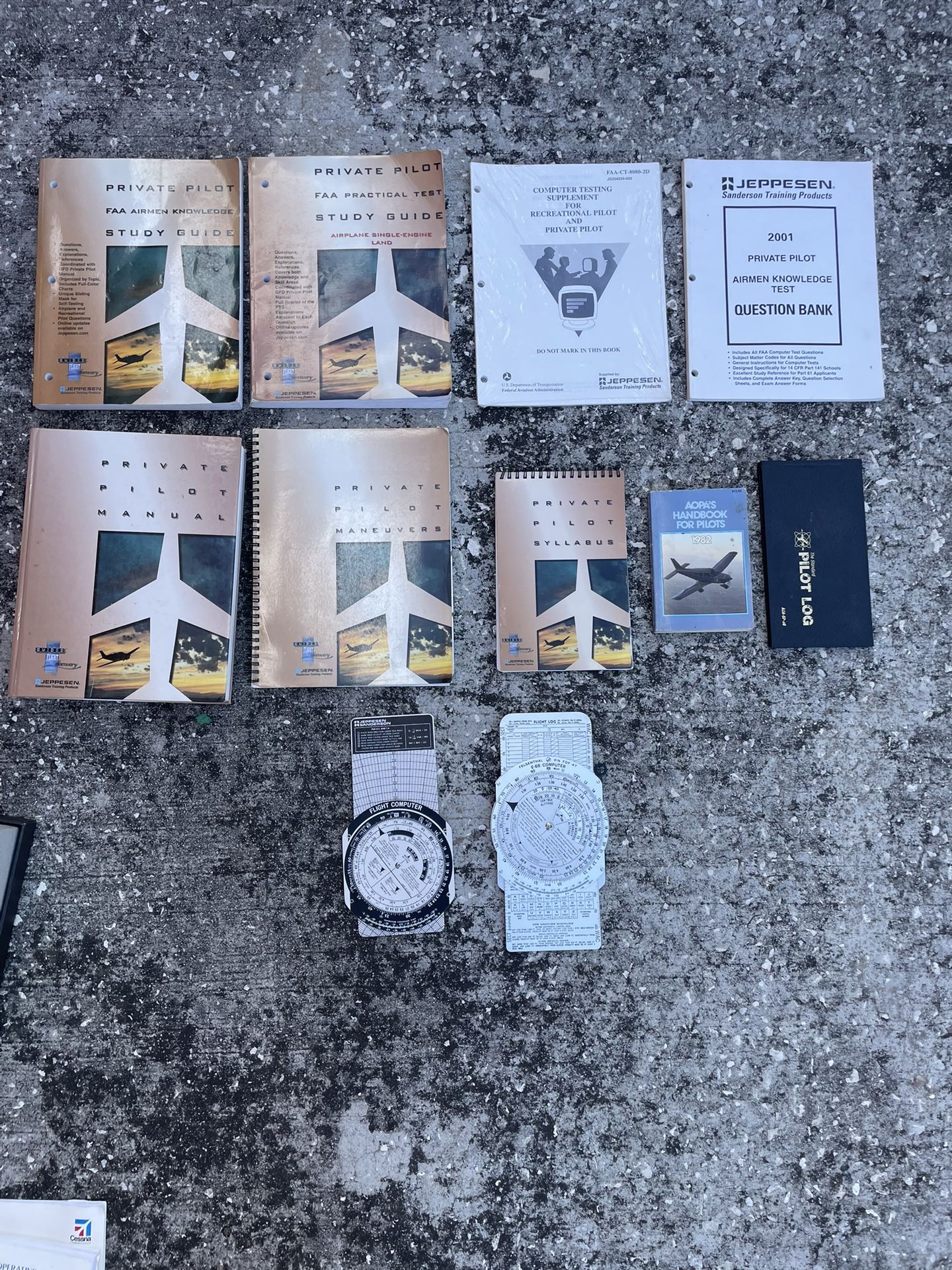 AVIATION-PRIVATE PILOT STUDY GUIDE WITH PAPER AND METAL COMPUTER ...