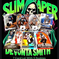 DeVonta Smith Panini 7 Card Lot With 5 Rookies 