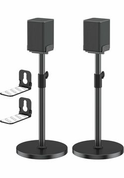 Heavy-Duty Speaker Stands Pair for LG Speaker Stands with LG Soundbar Mount - Height Adjustable Floor Speaker Stands for LG Surround Sound Speaker Sta