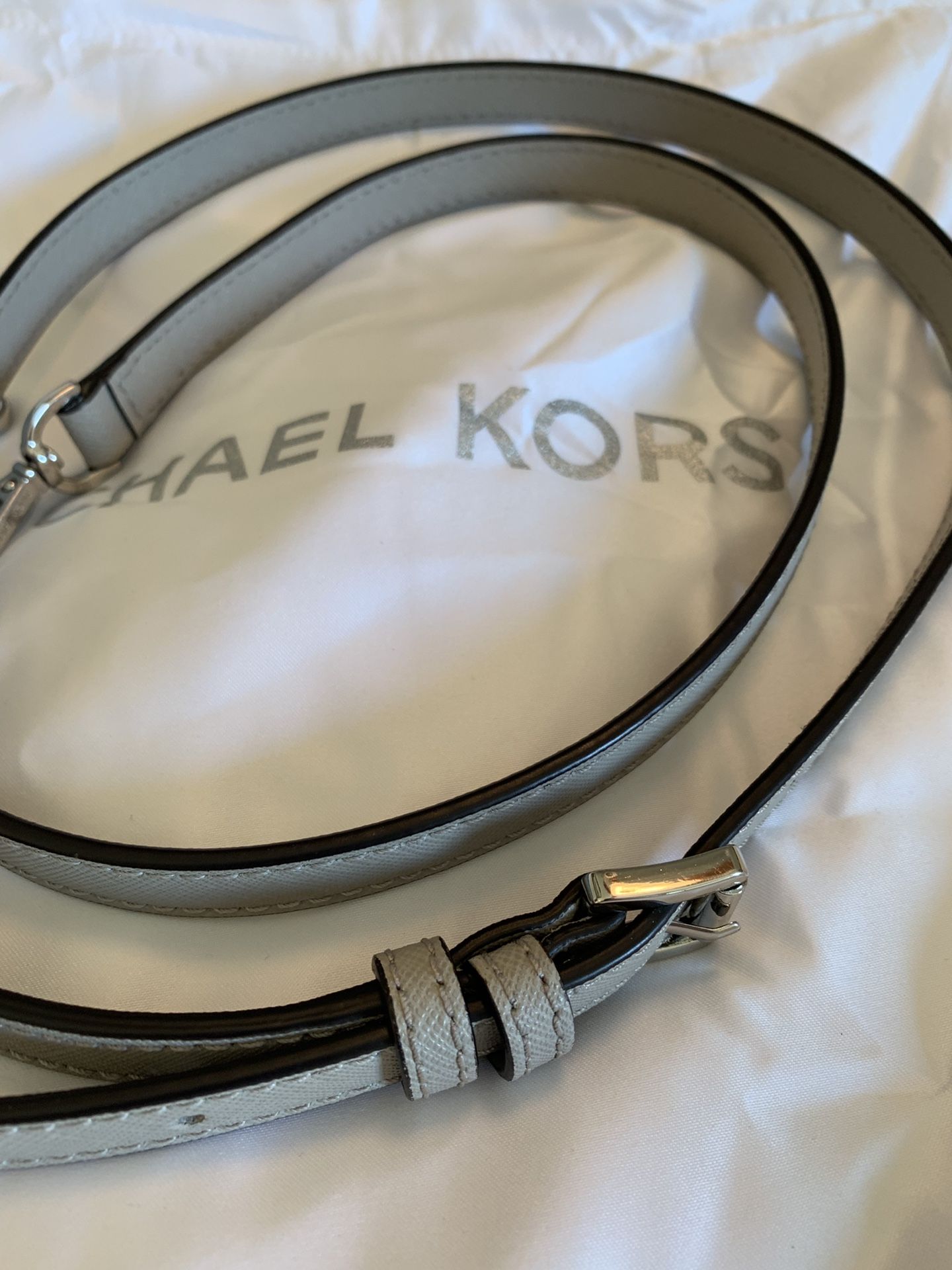 Michael Kors Saffiano Leather Replacement Crossbody Shoulder Strap - Grey Gray