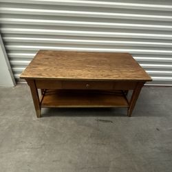 🚚 FREE DELIVERY! Solid Wood Coffee Table with Drawer 🪵