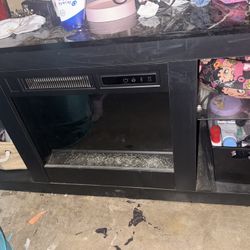 55 Inch Tv Stand With Electric Fire Place Need Cleaning 