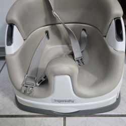 Ingenuity Baby Base 2-in-1 Booster Feeding and Floor Seat with Self-Storing Tray - Cashmere