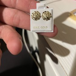 10mm 10k Nugget Earrings