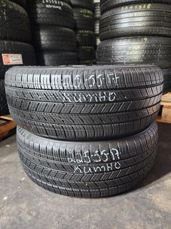 225 55R 17 KUMHO SOLUS USED TIRES 2255517 USED TIRES (PAIR) MOUNT BALANCE INCLUDED