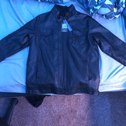 Men Bleu Grandeur Leather Jacket 