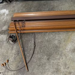 94” X 46” Wood Slat Blinds