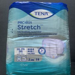TENA Stretch Ultra Briefs, Incontinence, Disposable, Heavy Absorbency 2XL NWT