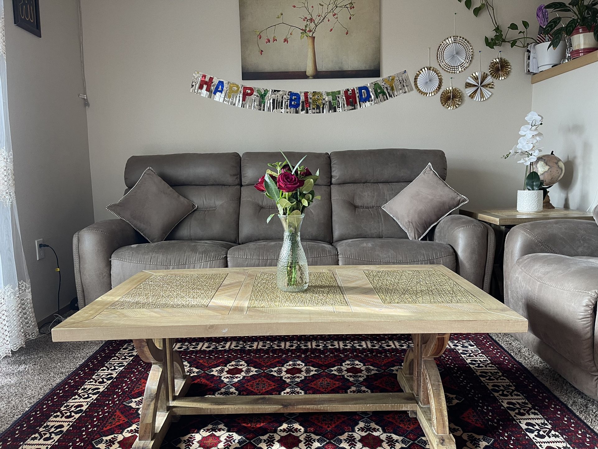 Reclining Sofa and Loveseat