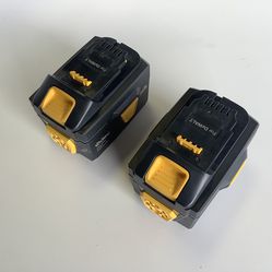 Lot Of 2  5.0 Ah 20 Volt Lithium Ion Battery With Fan For Dewalt Power Tools. Uses Genuine Samsung Lithium Ion Cells