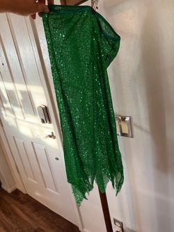 Green tube top dress