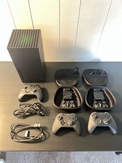 X box series x with 2 elite controllers