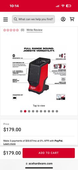 Milwaukee M18 Wireless Bluetooth Jobsite Speaker