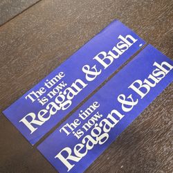 Rare vintage political bumper stickers - still intact