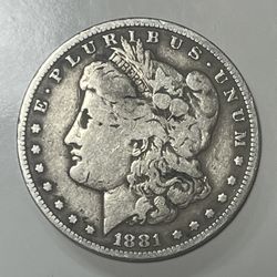 1881 O Morgan Silver Dollar