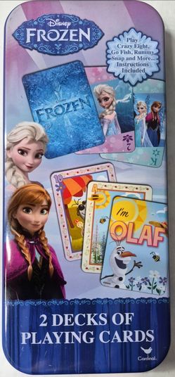 Disney Frozen 2-Deck Playing Cards Tin New