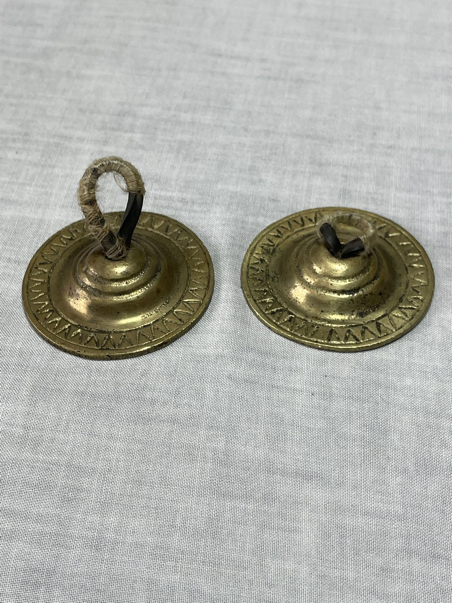 Vintage Indian Tingsha Bronze Finger Cymbals
