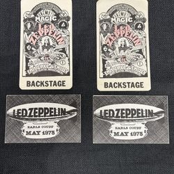 Vintage Led Zeppelin Back Stage Passes/Set Of 2/3 Sets Available