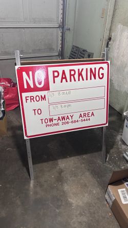 Metal No Parking Sandwhich Board