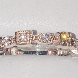 Sterling Silver Diamond Ring