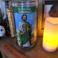 San Judas Tadeo Y Virgen De Guadalupe Candle Vases