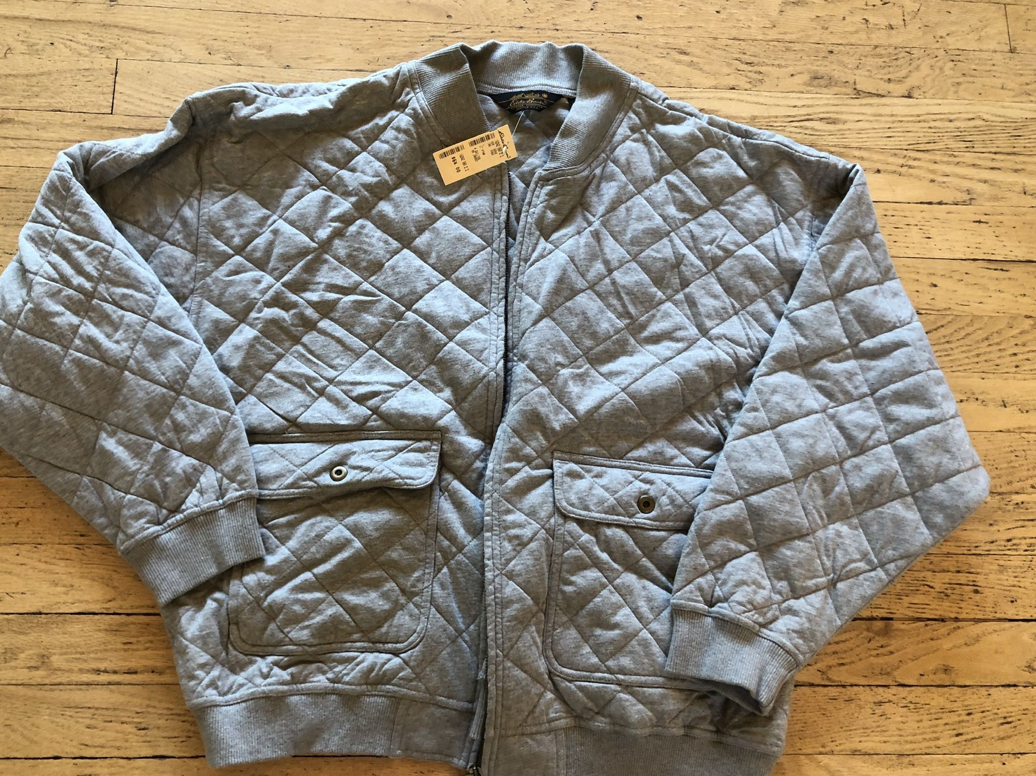 Eddie Bauer NWT Women’s Grey Heather Bomber Jacket Size L