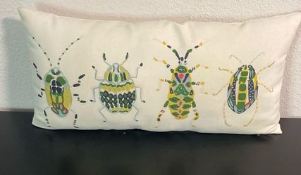 Green Beetle Pillow
