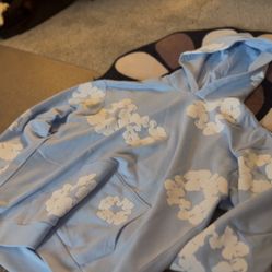 Baby Blue Puff print Denim Tears Hoodie