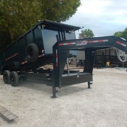7x16 High Side Gooseneck Dump Trailer 16k